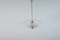 Large Mid-Century Italian Glass and Brass Ceiling Lamp 3