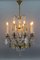 Antique Louis XVI Crystal Glass and Brass Chandelier, Image 5