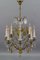 Antique Louis XVI Crystal Glass and Brass Chandelier, Image 16