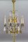 Antique Louis XVI Crystal Glass and Brass Chandelier 20