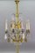 Antique Louis XVI Crystal Glass and Brass Chandelier, Image 20