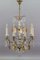 Antique Louis XVI Crystal Glass and Brass Chandelier, Image 1