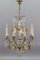 Lámpara de araña Luis XVI antigua de cristal y latón, Imagen 1