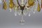 Antique Louis XVI Crystal Glass and Brass Chandelier 6