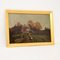 Pintura de paisaje victoriana antigua, óleo sobre lienzo, enmarcada, Imagen 2
