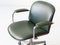 Swivel Desk Chair in Green Skai and Walnut by Ico Parisi for MIM, Italy, 1950s 3