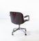 Swivel Desk Chair in Green Skai and Walnut by Ico Parisi for MIM, Italy, 1950s 2