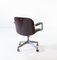 Swivel Desk Chair in Green Skai and Walnut by Ico Parisi for MIM, Italy, 1950s, Image 2