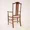 Antique Edwardian Inlaid Armchair, England 4