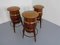 Mid-Century Barhocker aus Teak & Kupfer, 1960er, 3er Set 7