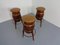 Mid-Century Teak & Copper Barstools, 1960s, Set of 3 5