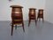 Mid-Century Barhocker aus Teak & Kupfer, 1960er, 3er Set 4