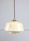 Mid-Century Glass & Brass Pendant Lamp, Set of 2, Image 8