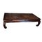 Large British Colonial Wooden Table with Natural Fabric Canvas, Image 1