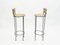 Braided Metal Rope Barstools by Adrien Audoux & Frida Minet, 1950s, Set of 2 5