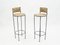 Braided Metal Rope Barstools by Adrien Audoux & Frida Minet, 1950s, Set of 2 1