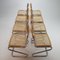 Italian Tubular Frame and Cane Cantilever Zigzag Dining Chairs, 1970s, Set of 8, Image 2