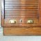 Industrial Portuguese Oak Tambour Door Filing Cabinet from Olaio, 1940s, Image 10