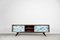 Mid-Century Modern Scandinavian Walnut Hand-Painted Sideboard, 1960s, Image 9