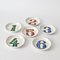 Mid-Century German Porcelain Coasters from Bareuther, 1960s, Set of 6 1