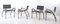 Postmodern Leather and Chrome-Plated Metal Chairs, Italy, 1970s, Set of 4 1