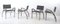 Postmoderne Stühle aus Leder & verchromtem Metall, Italien, 1970er, 4er Set 1