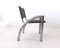 Postmodern Leather and Chrome-Plated Metal Chairs, Italy, 1970s, Set of 4 4