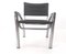 Postmodern Leather and Chrome-Plated Metal Chairs, Italy, 1970s, Set of 4, Image 2