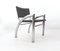 Postmodern Leather and Chrome-Plated Metal Chairs, Italy, 1970s, Set of 4 3