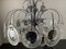 Steel Disc Chandelier in Melted Glass, 1970s 7