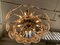 Steel Disc Chandelier in Melted Glass, 1970s 4
