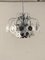 Lámpara de araña con disco de acero de vidrio fundido, años 70, Imagen 1