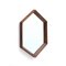 Hexagonal Mirror with Wooden Frame, 1960s 2