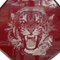 M. Crouzet, Escultura de Jaguar, latón y vidrio acrílico rojo, Imagen 6