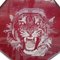 M. Crouzet, Escultura de Jaguar, latón y vidrio acrílico rojo, Imagen 2