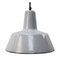 Vintage Industrial Gray Enamel Hanging Lamps from Philips 1