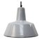 Vintage Industrial Gray Enamel Hanging Lamps from Philips, Image 1