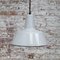 Vintage Industrial Gray Enamel Hanging Lamps from Philips 4