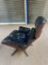 Vintage Black Lounge Chair and Ottoman by Charles Eames for Icf De Padova,1960s, Set of 2, Image 2