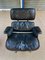 Vintage Black Lounge Chair and Ottoman by Charles Eames for Icf De Padova,1960s, Set of 2 3