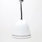 White Glass Ceiling Lamp with Black Edges, 1970s 3