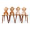 Folk Style Dining Chairs, Czechoslovakia, 1973, Set of 4 19