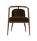 Essex Brown Velvet Chair with Arms by Javier Gomez 1