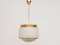 Large Brass and Milk Glass Kappa Pendant Lamp by Sergio Mazza for Artemide, Italy, 1960s, Image 1