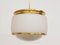Large Brass and Milk Glass Kappa Pendant Lamp by Sergio Mazza for Artemide, Italy, 1960s, Image 2
