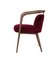 Essex Red Velvet Chair with Arms by Javier Gomez 2