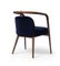 Essex Blue Velvet Chair with Arms by Javier Gomez, Image 3