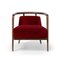 Essex Red Velvet Armchair by Javier Gomez, Image 2