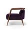 Essex Purple Velvet Armchair by Javier Gomez 5
