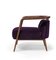 Fauteuil Essex en Velours Violet par Javier Gomez 5